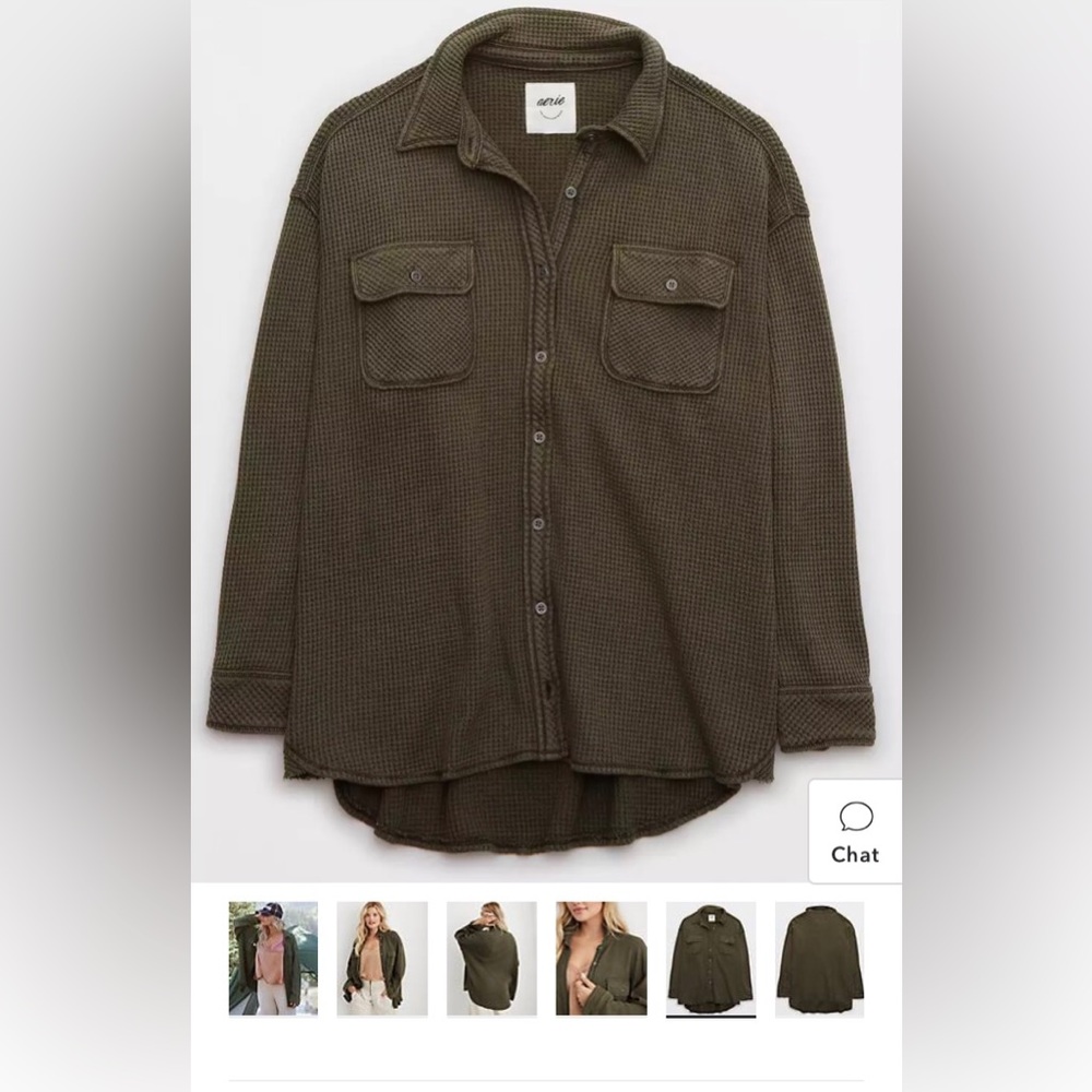 Aerie Lumber Jane Waffle Shirt size XXS-NWT